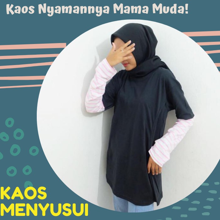  BAJU  BUSUI KAOS  MENYUSUI WANITA LENGAN TANGAN PANJANG  