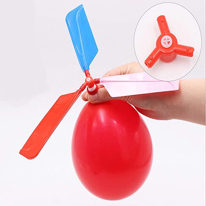 Set Mainan Helikopter Balon Warna-Warni Untuk Pesta Ulang Tahun / Indoor / Outdoor