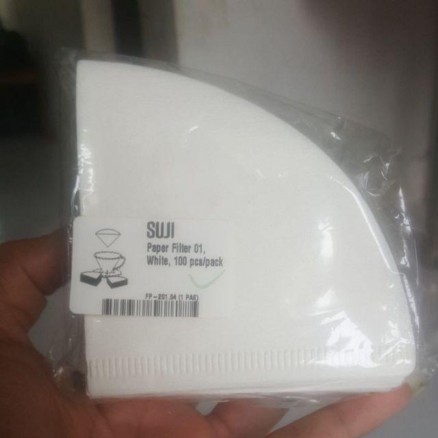 Suji Paper Filter 01, White, 100 Pcs/pack