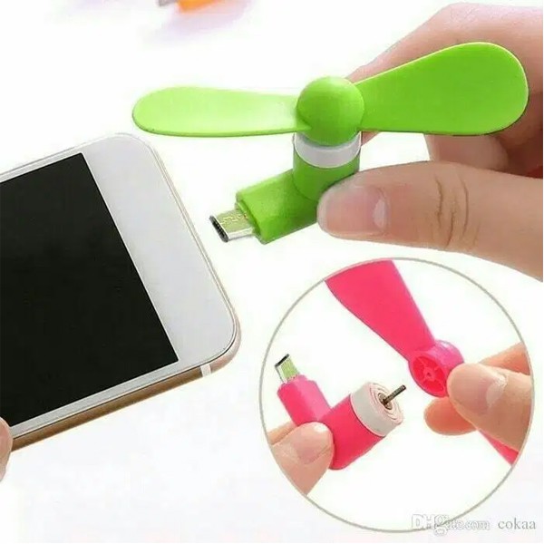 Kipas Portable Mini Usb Micro/Type C/Lightning - Plug n Play - Colok Langsung Hidup