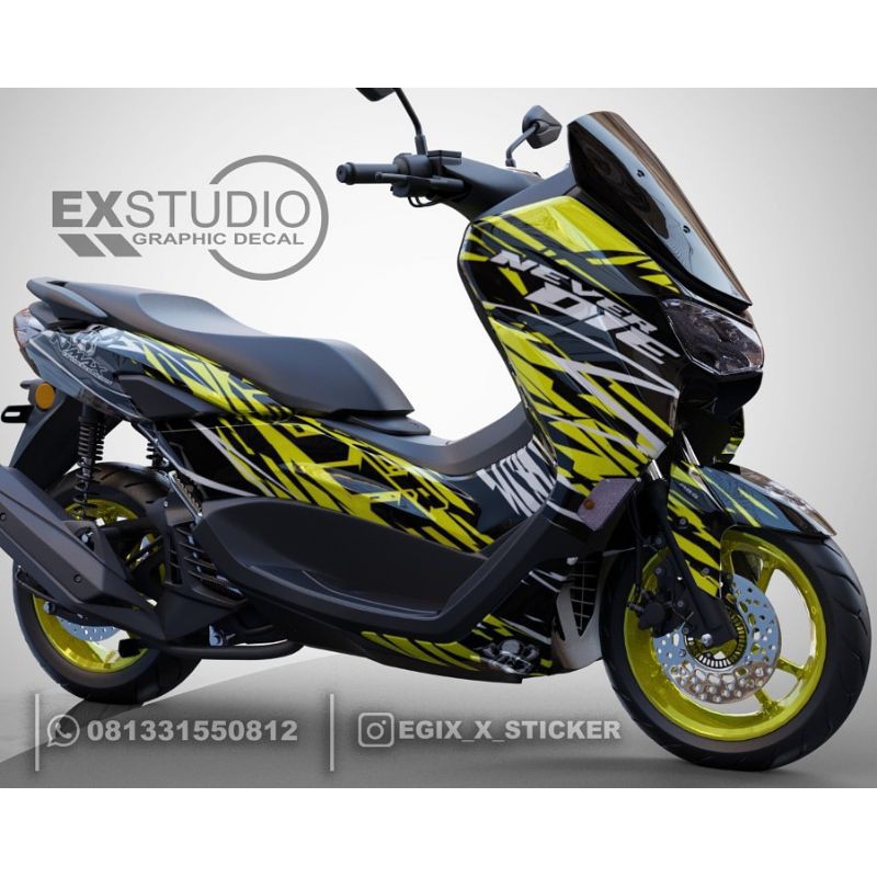decal nmax never die kuning