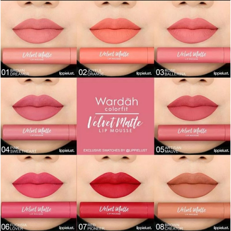 wardah velvet matte lip mousse