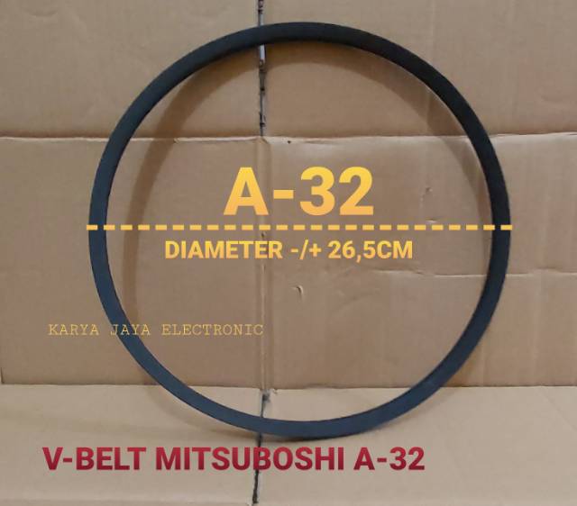 V-BELT VANBELT FANBELT MITSUBOSHI MESIN CUCI GRADE A (A23,A-26,A-27,A-28,A-29,A-32,A-33(A-820E)