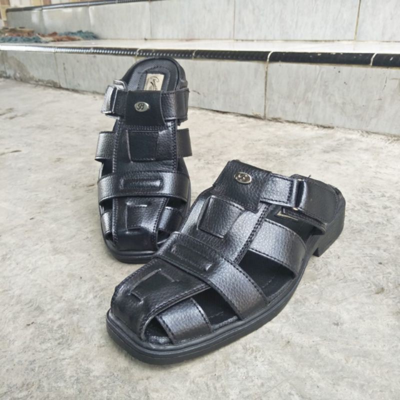 sepatu sandal kulit asli selop bustong kulit asli