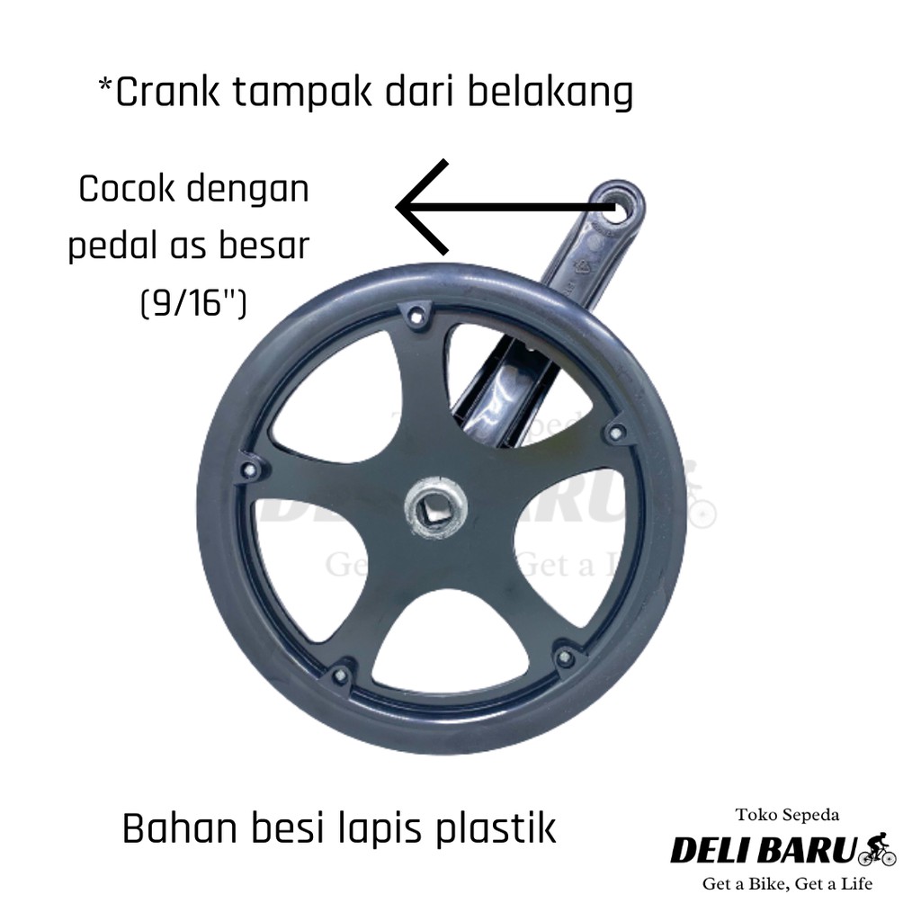 Pacific Crank single chainring 52T sepeda lipat