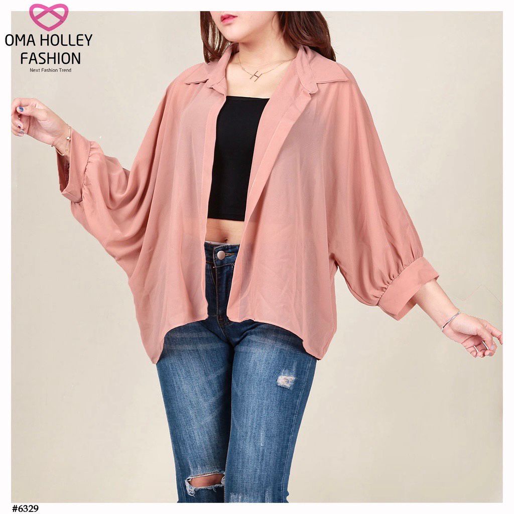 BISA COD Outer Basic wanita Kanaya   Cardigan fashion wanita Jumbo