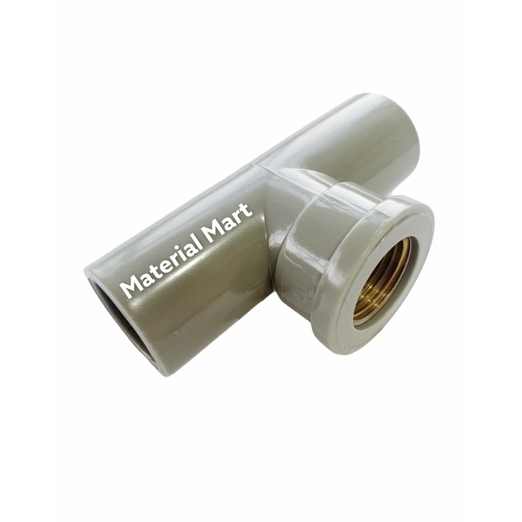 Tee Drat Kuningan 1/2 Inch | T Drat Pralon | Sambungan Pipa | Faucet PVC | Material Mart