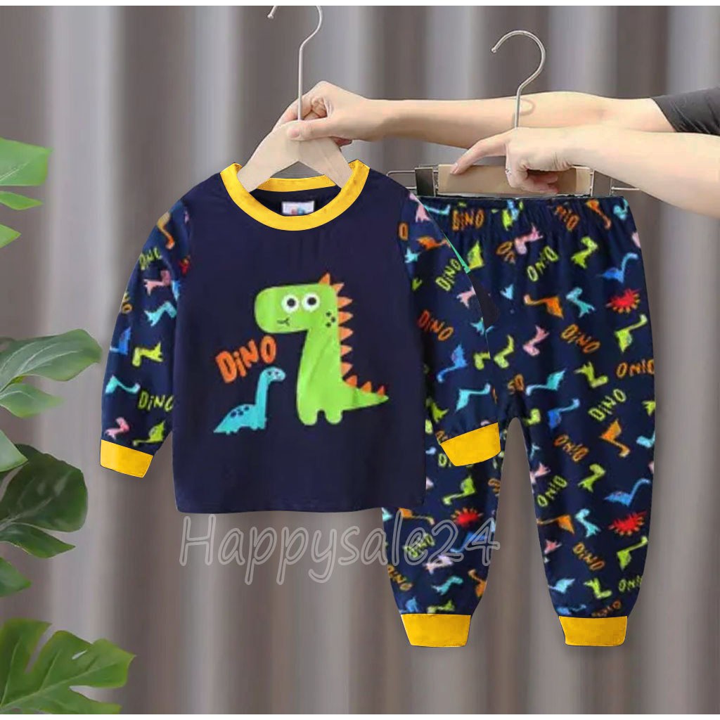 SETELAN ANAK ANAK PIYAMA KAOS ANAK DINOSAURUS 1-5 TAHUN SETELAN ANAK ANAK LAKI LAKI SETELAN ANAK