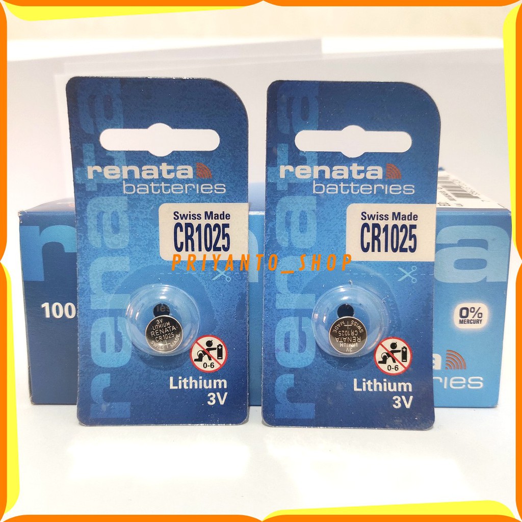 BATTERY BATERE BATREI RENATA CR-1025 CR 1025 3V LITHIUM ORIGINAL