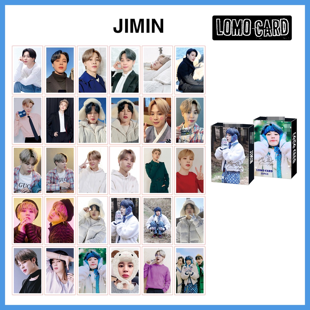 30pcs Kartu Lomo Foto Kpop BTS J-HOPE RM SUGA JIMIN