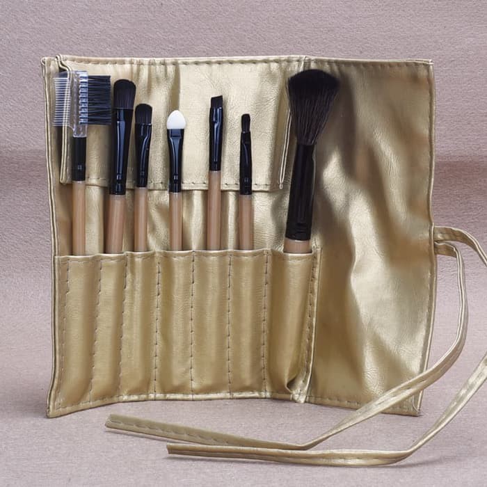 Promo Makeup Brush 7pcs Paket Set Kuas Make Up brush set dengan pouch PU