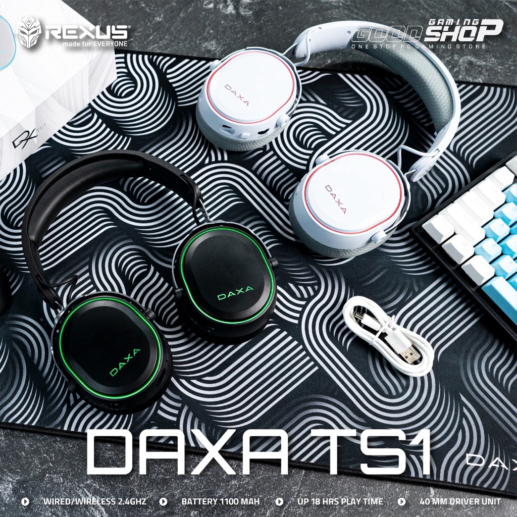 Rexus Headset Wireless Daxa TS1 - Gaming Headset