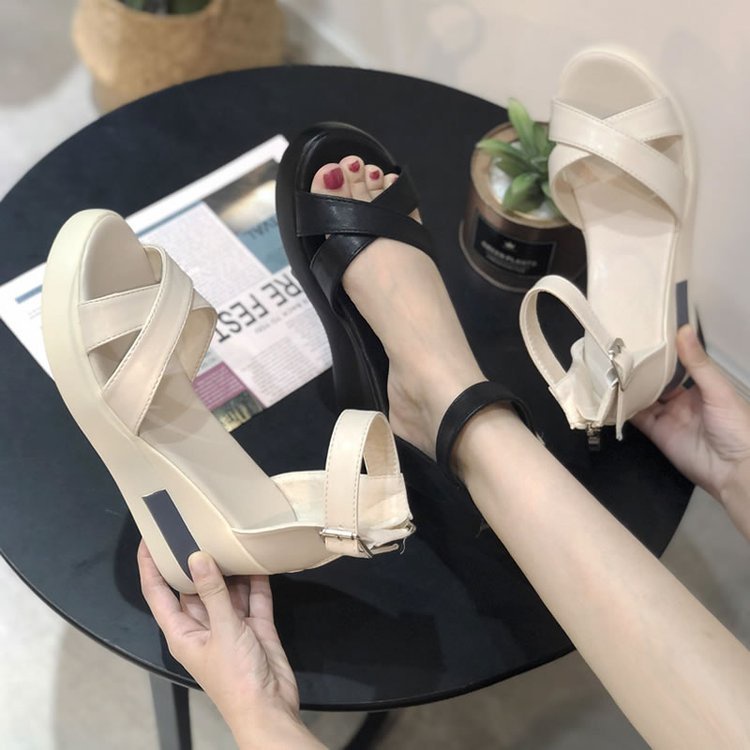 Free Box Sepatu Sandal Wanita NS7978 Sandal Wedges Wanita Sandal Import