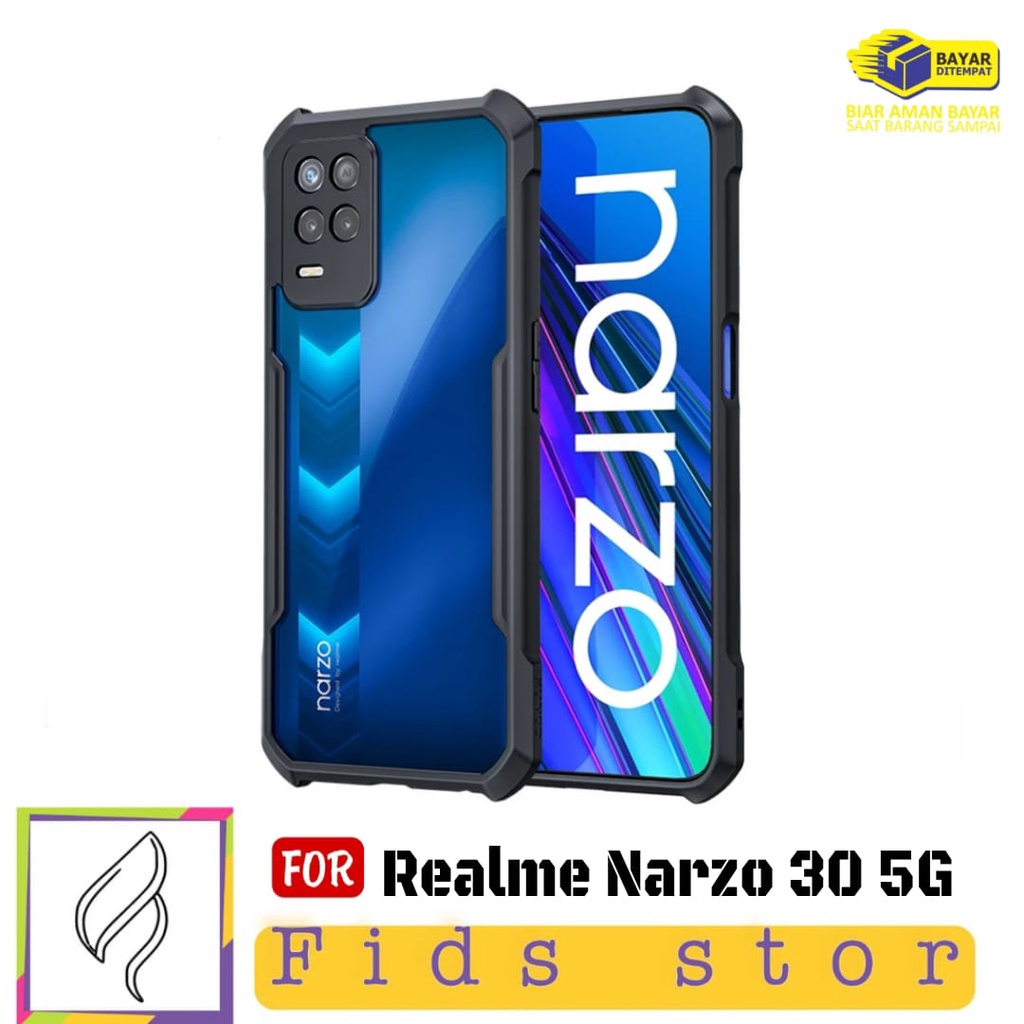 PROMO Case REALME NARZO 30 5G Hardcase Armor Shockproof Fusion Bumper Transparan