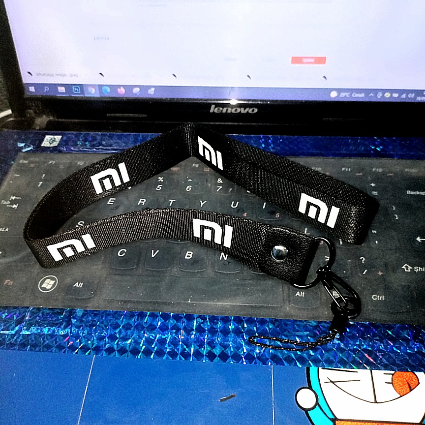 Merek HP Tali Gantungan HP Di Leher Tali ID Card Strap Vapoor Panjang Bisa Sebagai Gantungan Kunci Flashdisk Motif Brand Handphone