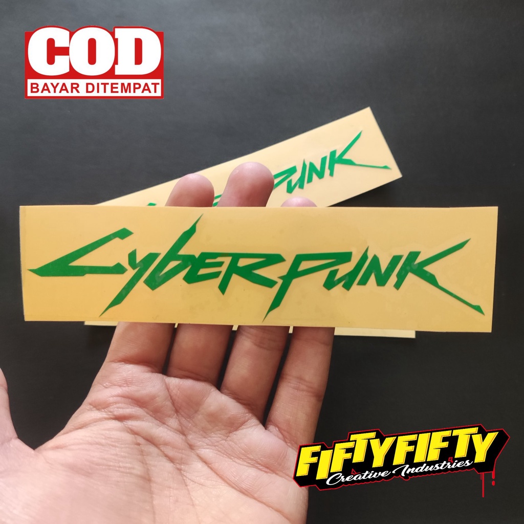 Stiker Cutting CYBERPUNK Stiker Cuting Motor Stiker Kating Mobil Stiker Helm