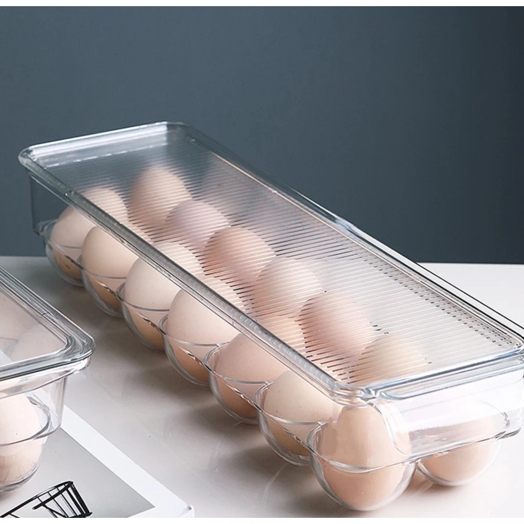 Kotak Telur Egg Storage Box Refrigerator Clear Box Tempat Telur Telor Tempat Penyimpanan Telur Egg Organizer
