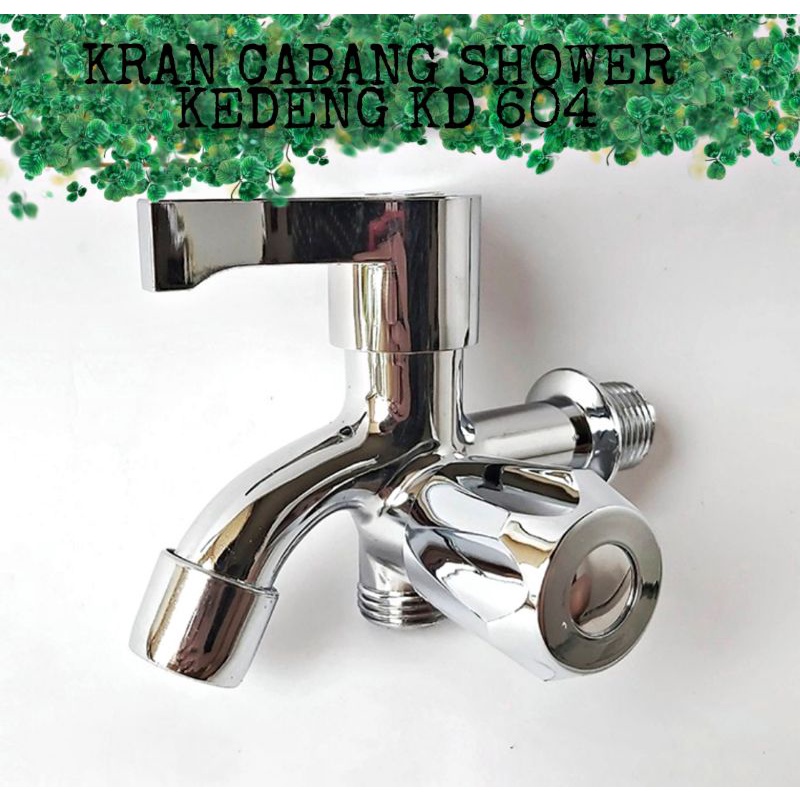 Kran Air Cabang Shower Kedeng KD 604 / Kran Shower Doubble Kedeng Stainless Steel | Kran Cabang Kedeng