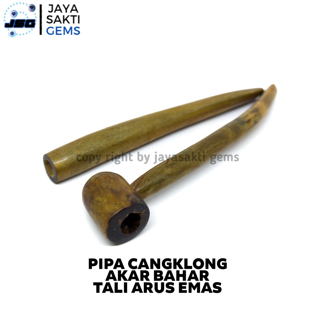 Pipa Cangklong Once Akar Bahar Tali Arus Emas Original