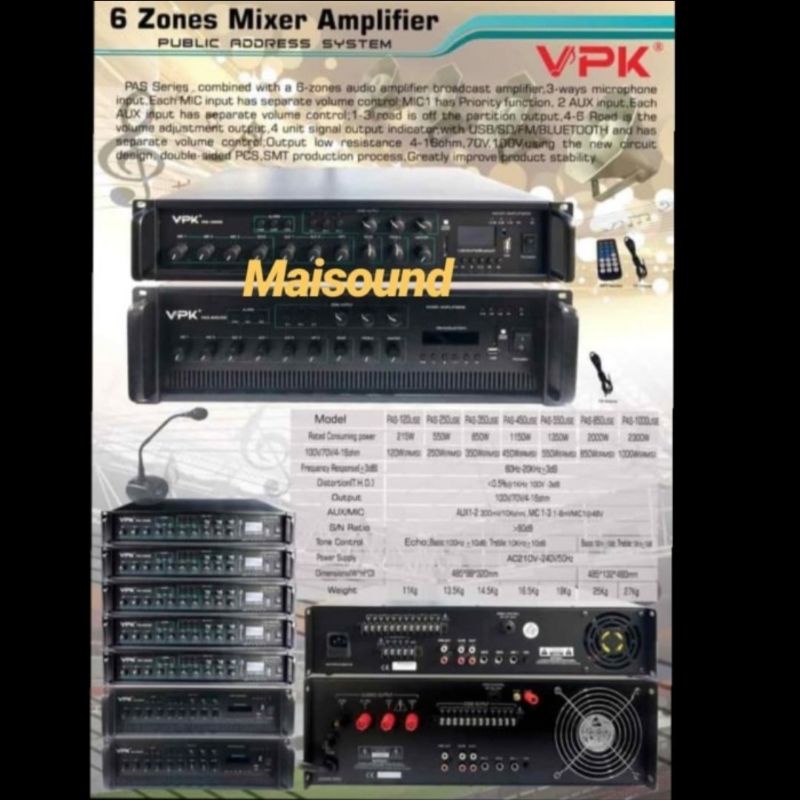 AMPLI VPK PAS 350 USE AMPLIFIER VPK 350USE FITUR LENGKAP PAS 350 USE