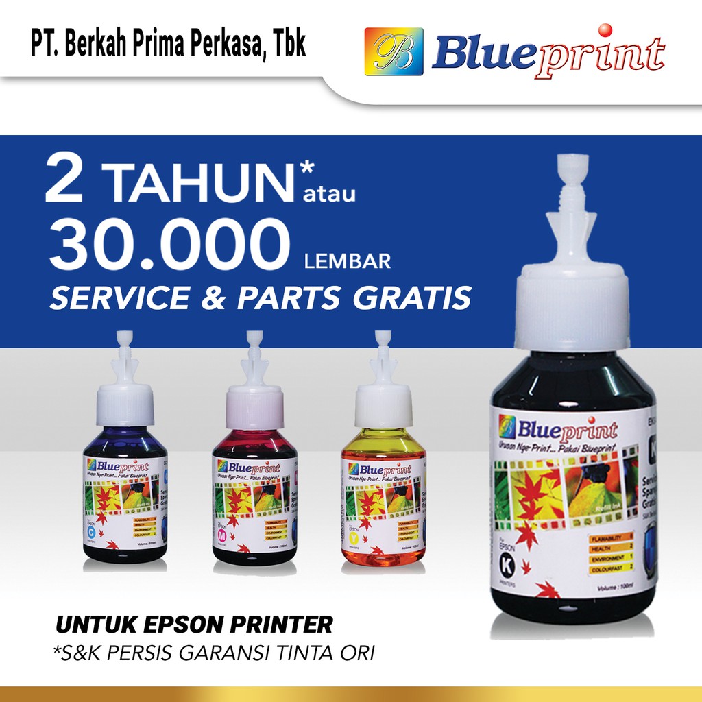 Tinta Epson BLUEPRINT 644 Refill For Printer Epson L120  L300 L350 100 ML - CP Varian Warna