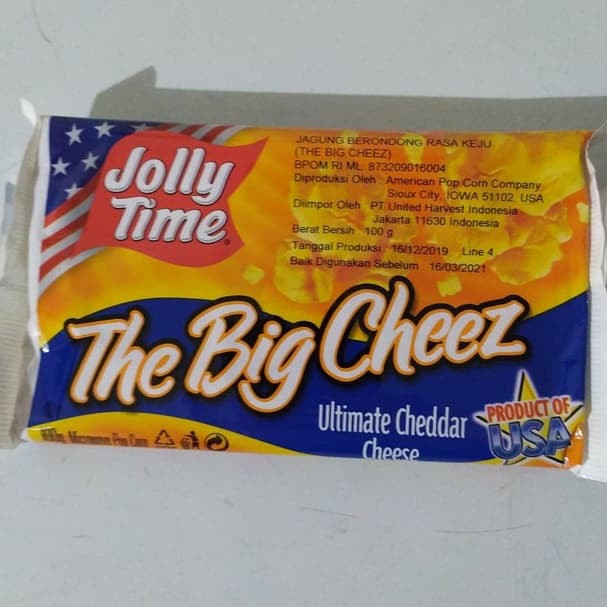 

Special Jolly Time Popcorn Product Of USA - The Big Cheese. Berkualitas