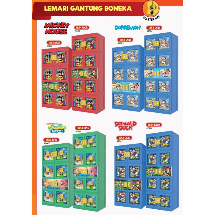 Lemari Gantung 3D Jumbo Karakter License Naiba Tempat Penyimpanan Baju Rak Serbaguna Lemari Pakaian 