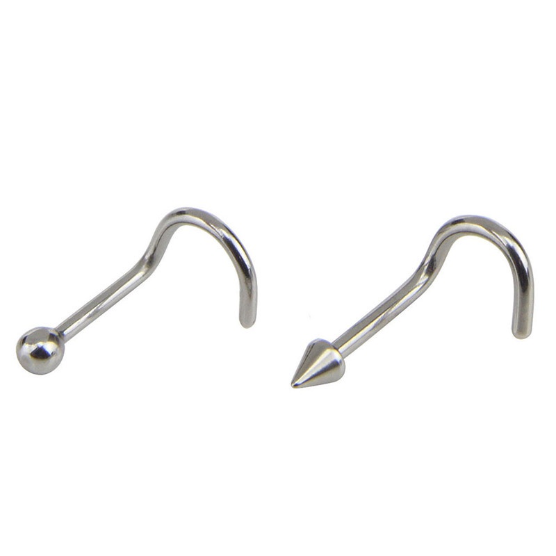 22pcs / set Anting Tindik Hidung Bahan Stainless Steel