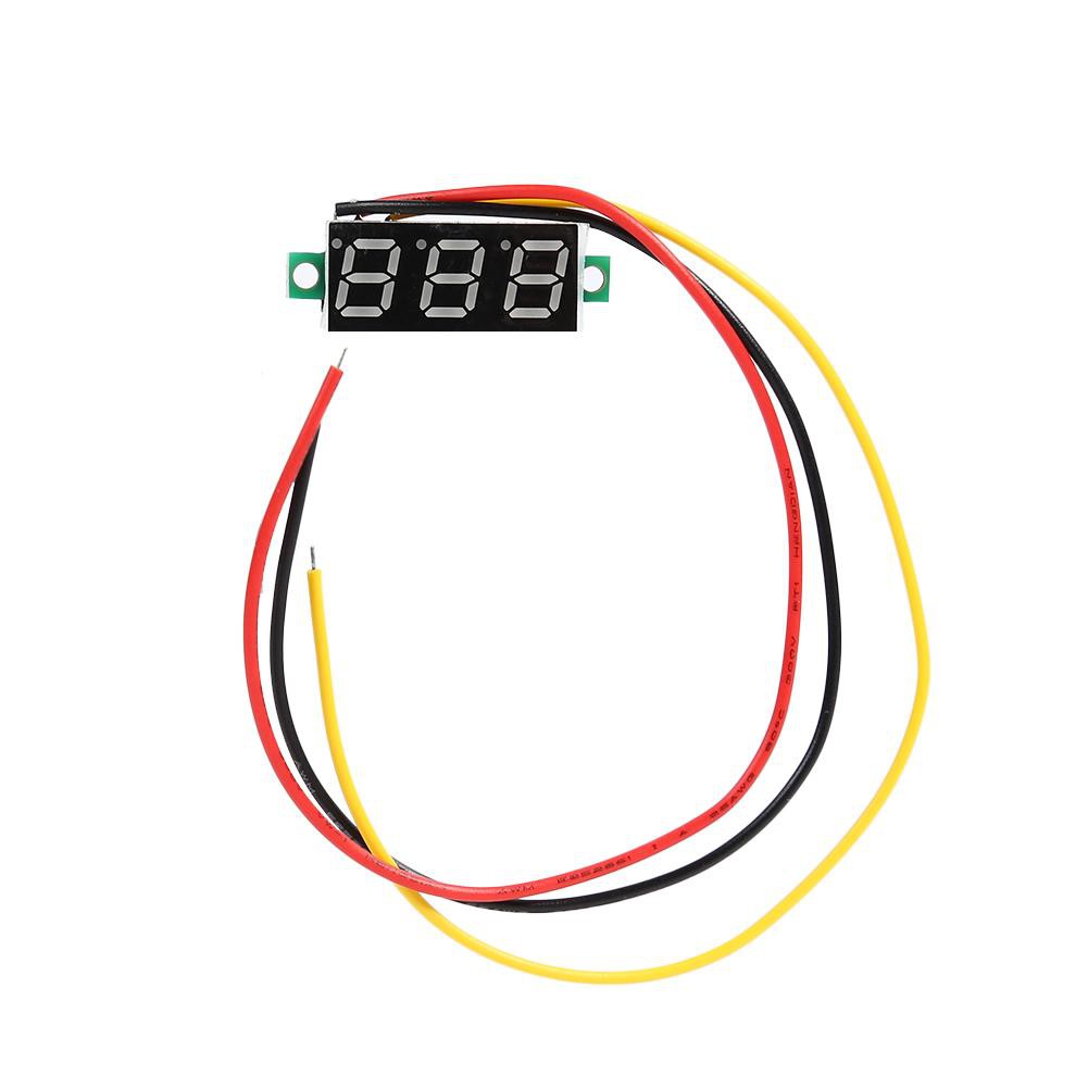 Mini 0.28 inch DC 0-100V 3 Wires Mini Gauge Voltage Meter Voltmeter LED Display Car Battery Motor