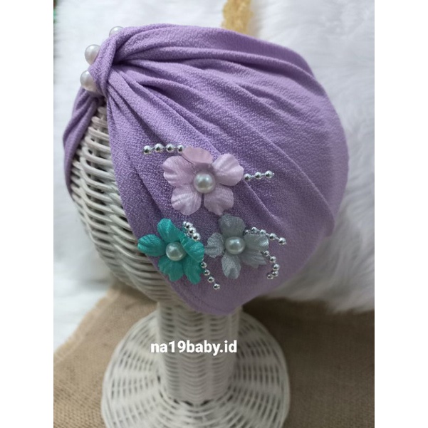 Turban Bayi Bunga Sakura Aksesories Anak Perempuan Bunga