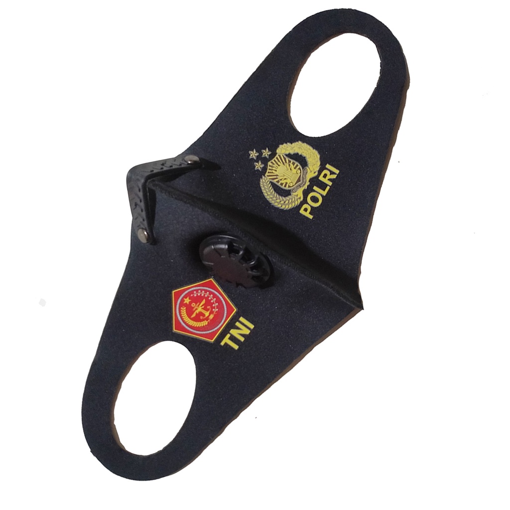 1 Pcs Masker Scuba Tni Polri Logo Sablon Pria Wanita