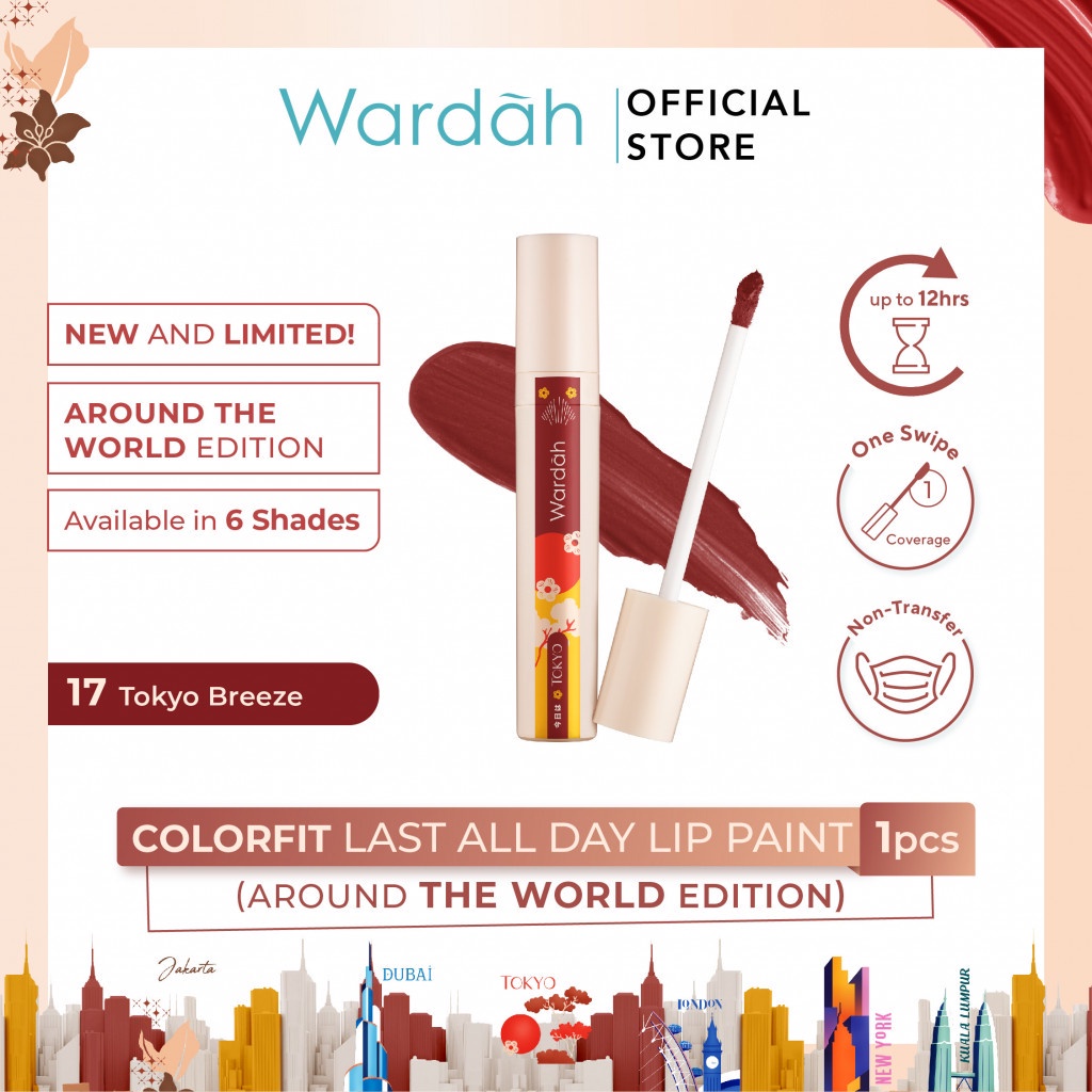 Wardah Colorfit Last All Day Lip Paint Around the World Lip Cream