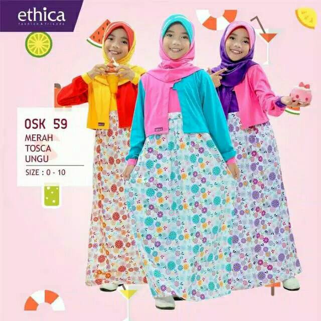 ETHICA OSK 59/gamis anak ethica/gamid anak murah/gamis anak adem/gamis anak syari