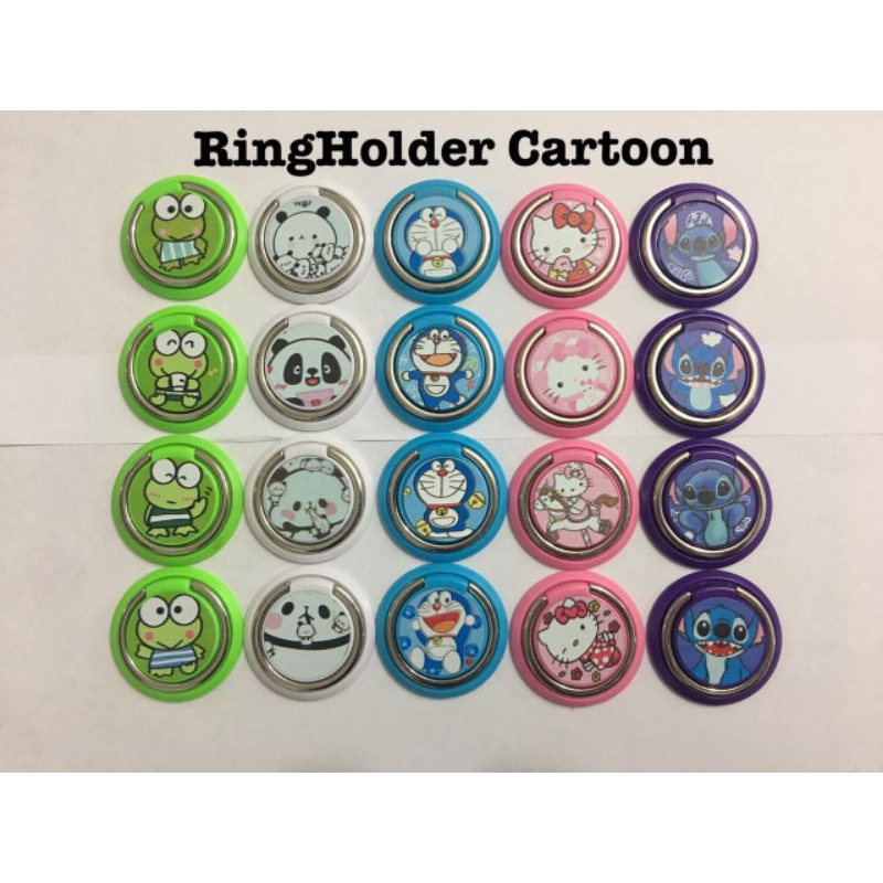 Ring Hp / Ring Stand Gambar / Pop Soket Holder Cartoon ( Gambar Kirim Random )