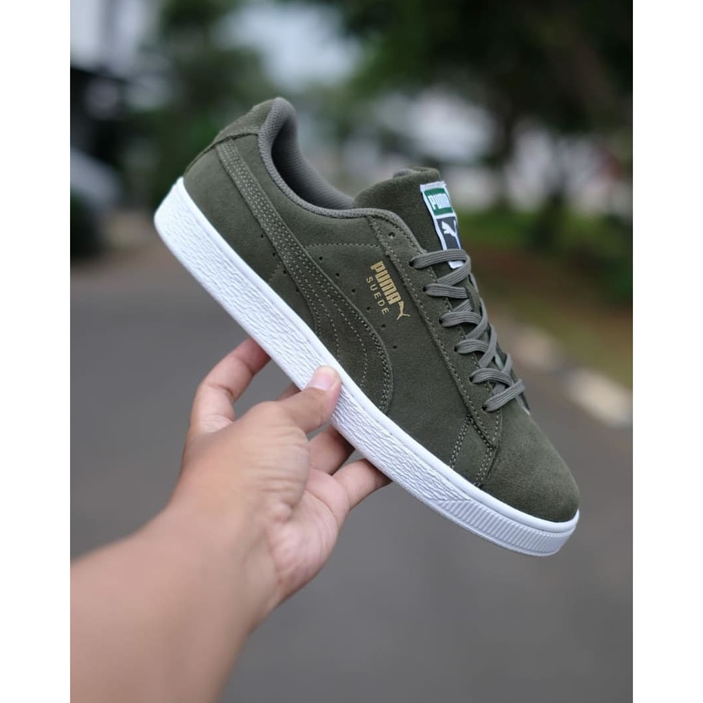 PUMA SUEDE GREEN WHITE Original 100%