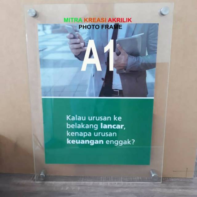 Acrylic frame foto ukuran A1