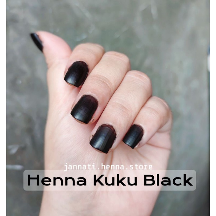 HENNA KUKU BLACK NAURAA KUTEK MUSLIMAH HENNA KHUSUS KUKU HENNA KUKU HITAM HENNA JANNATI