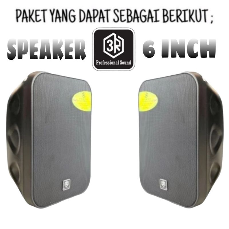 Karaoke Set Mini 3R 6 Inch 2 Mic Wireless Bisa Charger - Komplit Set.!