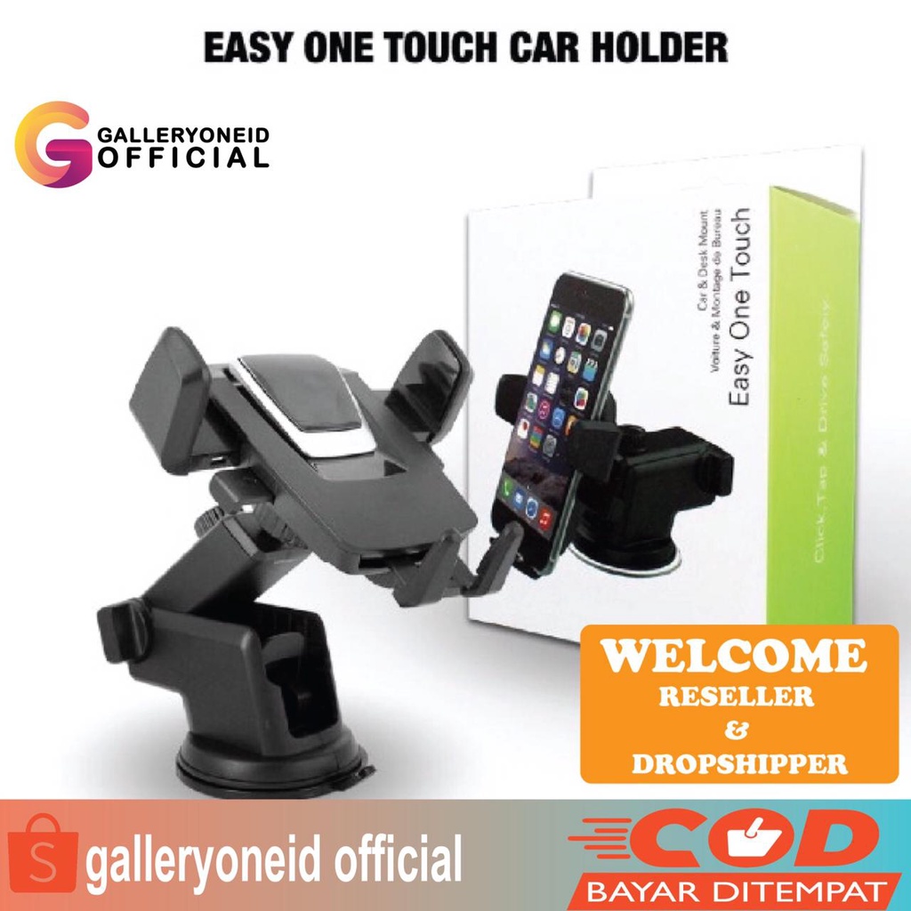 Car Holder Mobil Mount Easy One Touch Dudukan Hp Dashboard Kaca