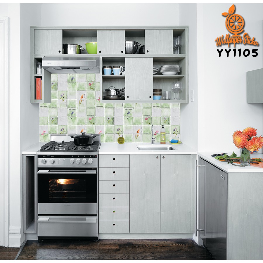 PROMO TERMURAH Wallpaper Sticker Dapur  Kamar Mandi ANTI  