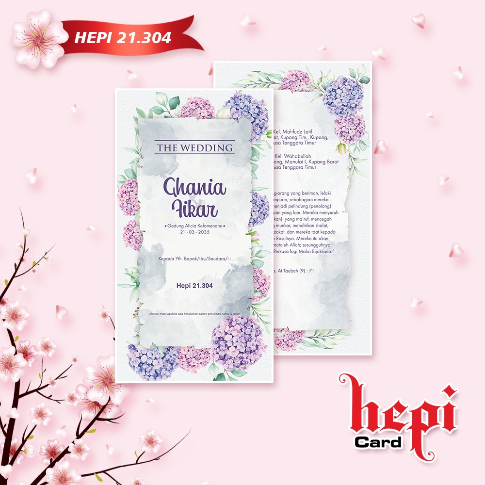 CETAK  UNDANGAN HEPI 21.304 / UNDANGAN KOSONG / FREE FILE SETTING