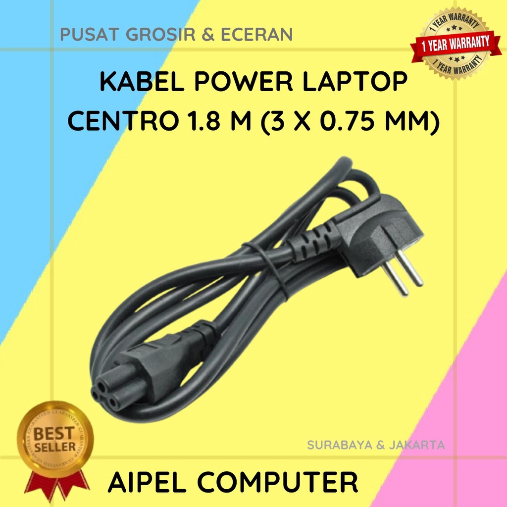 KPL3C18 | KABEL POWER LAPTOP CENTRO 1.8 M (3 X 0.75 MM)