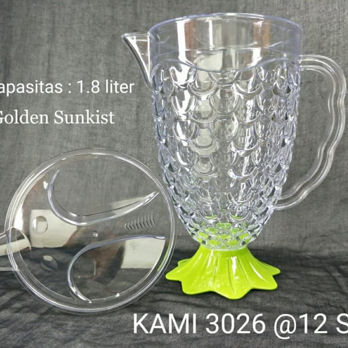 Teko IKan Air Minum Kristal Besar Golden Sunkist KAMI 3026