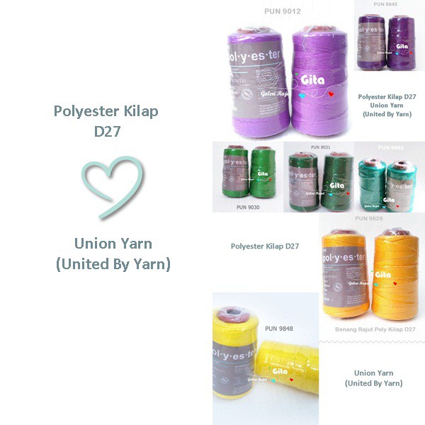 Benang Rajut Polyester KIlap Union D27