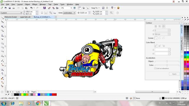 STIKER BODY MOBIL STIKER DECAL MINION