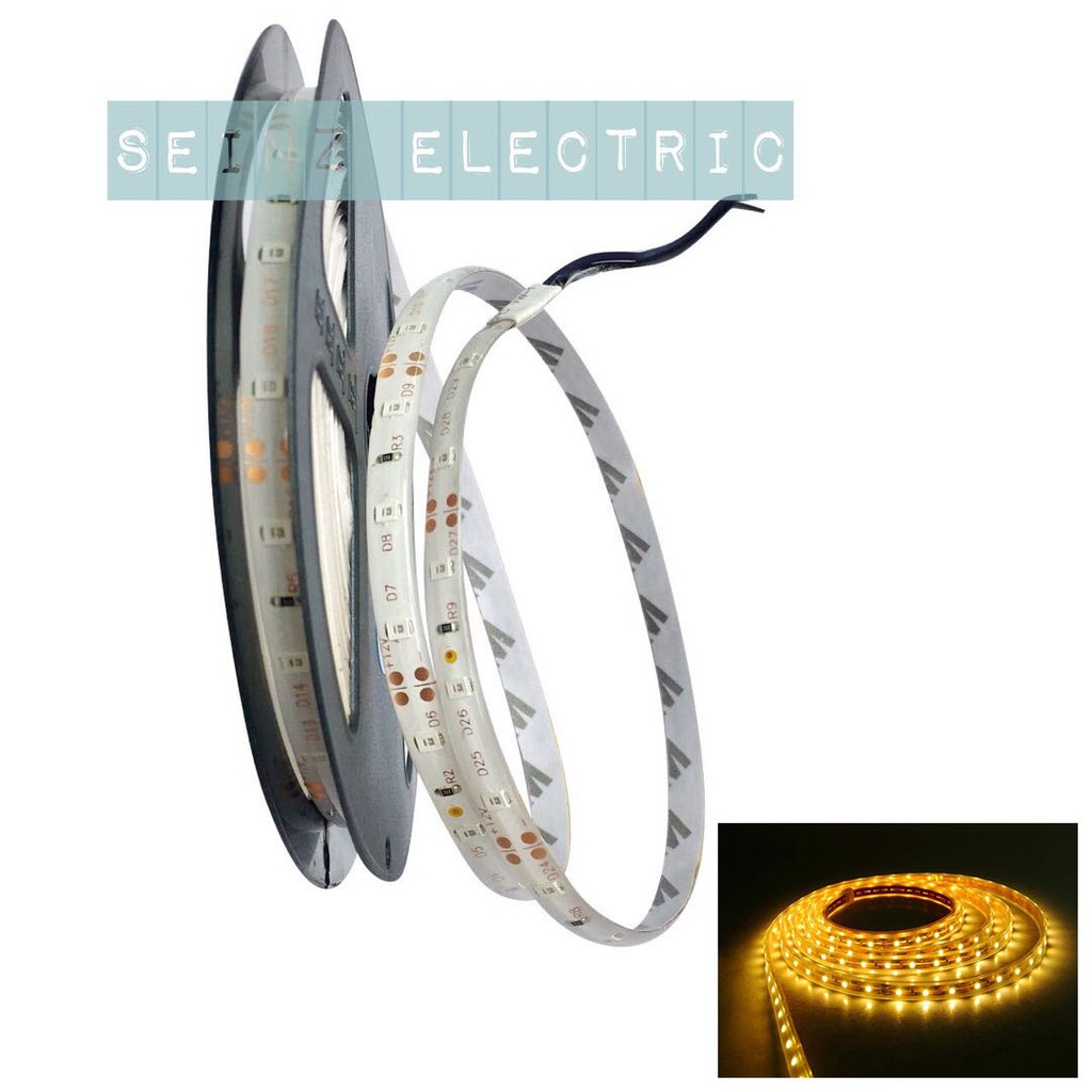 Seinz Led Strip 3528 IP44 outdoor 2835 warmwhite white hijau biru merah