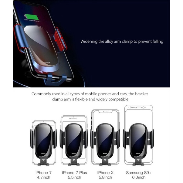 Baseus Future Gravity Air Vent Car Mount Phone Holder Dudukan HP AC Mobil Bracket Android iPhone