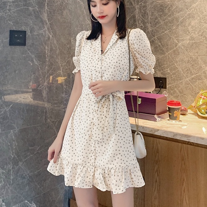 【Rozen】Korean Rachel Ribbon Mini Dress R101