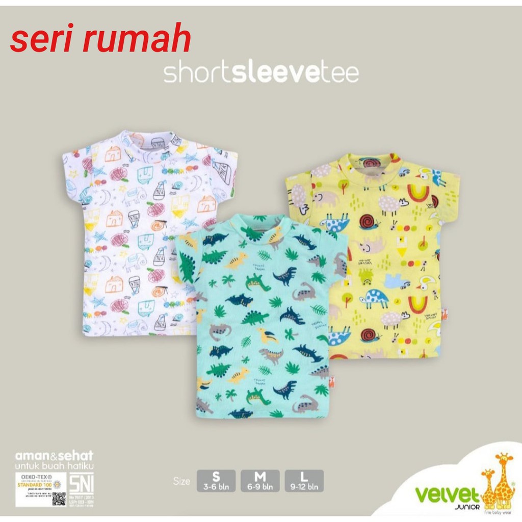 Velvet junior Oblong tipis Bloon Tangan Pintar BAJU ANAK / BAJU BAYI dan adem ARUCHI SNI