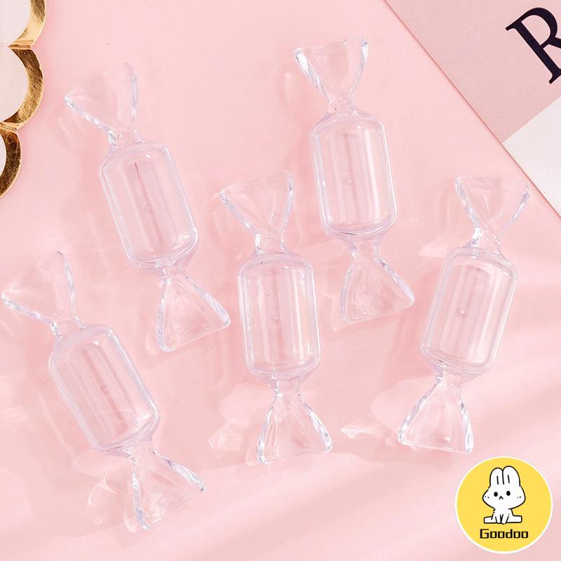 Permen Kreatif Kotak Penyimpanan Transparan Mini Portable Ring Earrings Jewelry Kotak Obat -Doo